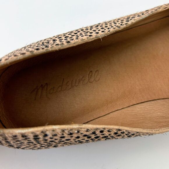 Madewell The Frances Skimmer Loafer Flats Shoes Calf Hair Animal Print Leather 9 - Picture 8 of 9
